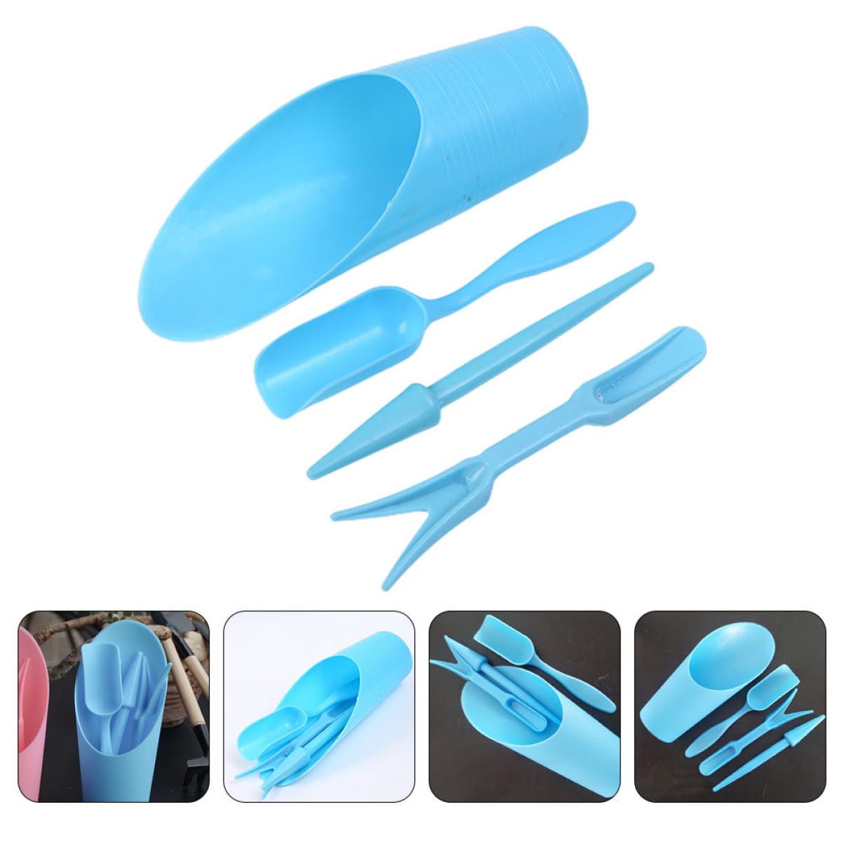 Gardening Tools Combo - 4 قطعة/المجموعة ، مجرفة دلو بلاستيكية