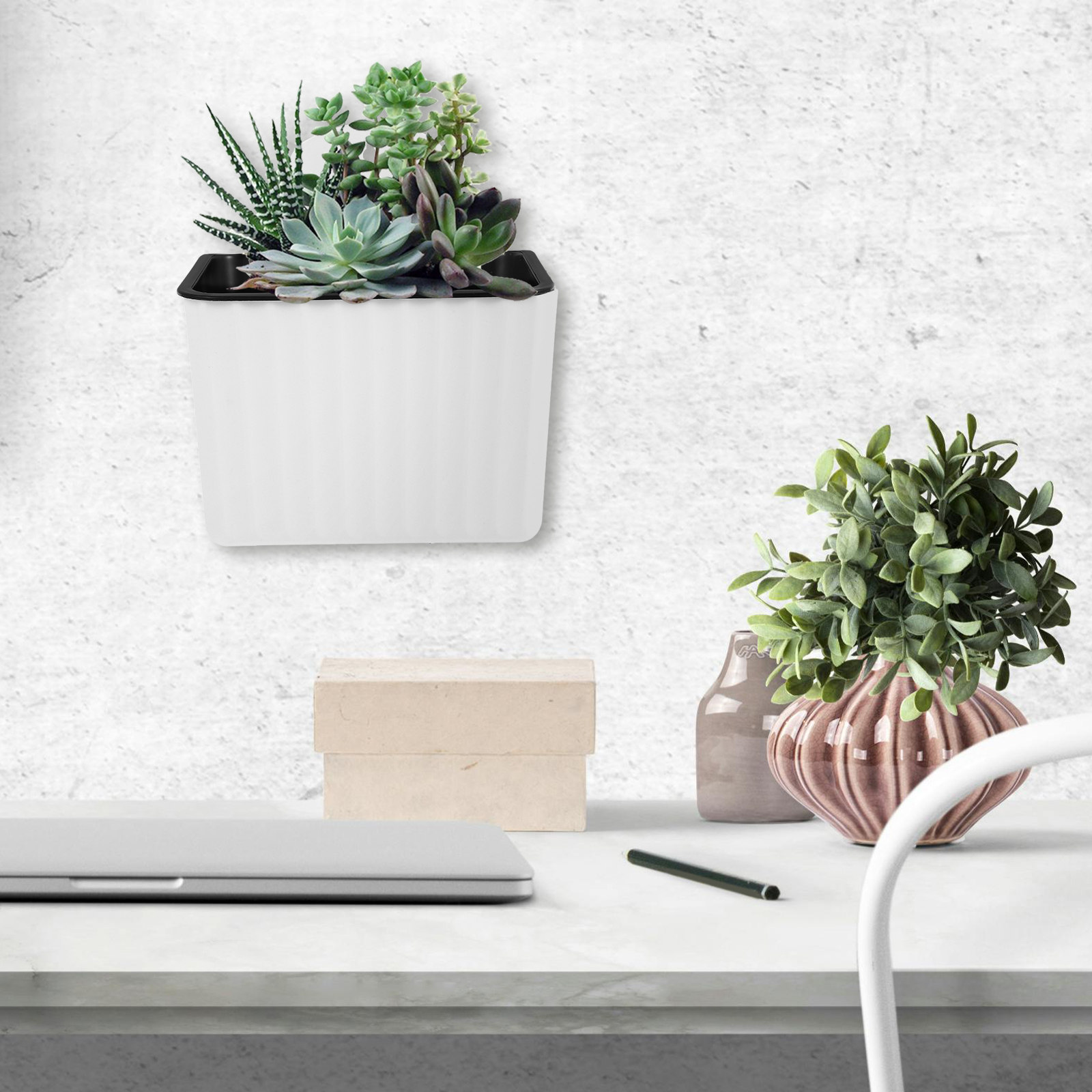 Self-Watering Planter - قطعتان من أواني الزهور المعلقة على