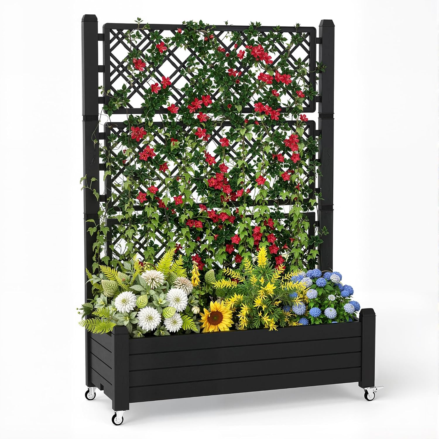 Self-Watering Planter - حوض زراعة مرتفع مع شبكة تهوية،