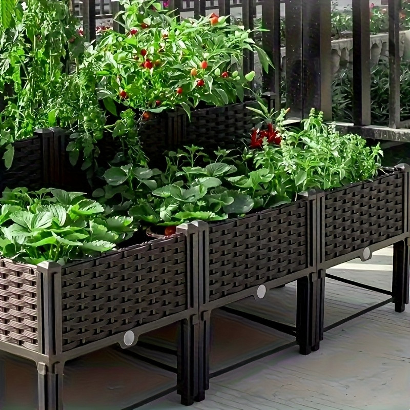 Self-Watering Planter - حوض زراعة مرتفع للحديقة، صندوق زراعة