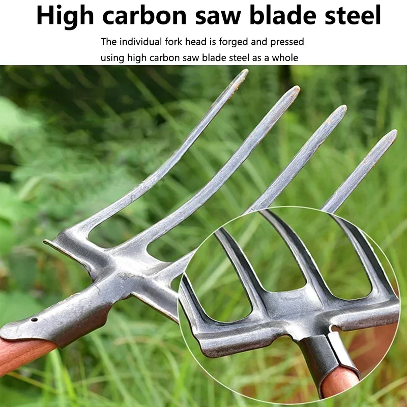 1 قطعة الزراعية حفر شوكة 4-تين - مراجعة Spade Digging Fork وسعره