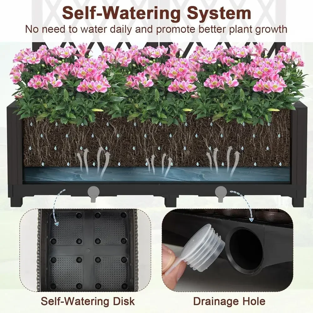 أحواض زراعة مرتفعة مع دعامات،  - مراجعة Self-Watering Planter وسعره