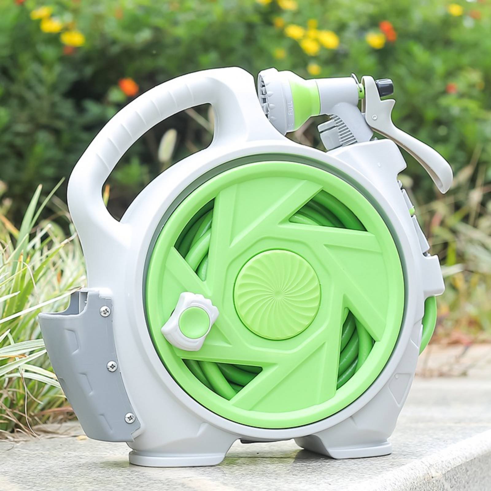 بكرة خرطوم مياه محمولة باليد،  - مراجعة Gardening Tools Set وسعره