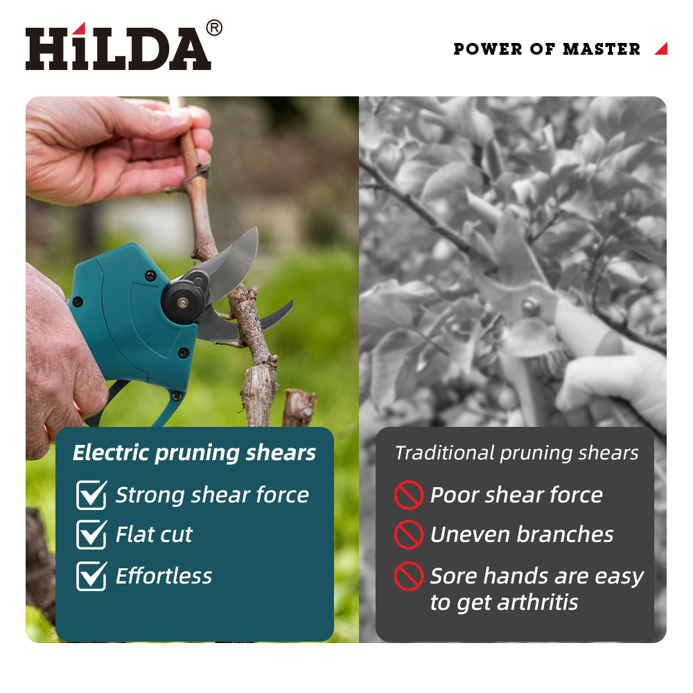 مقص تقليم كهربائي لاسلكي من HI - مراجعة Gardening Tools Combo وسعره