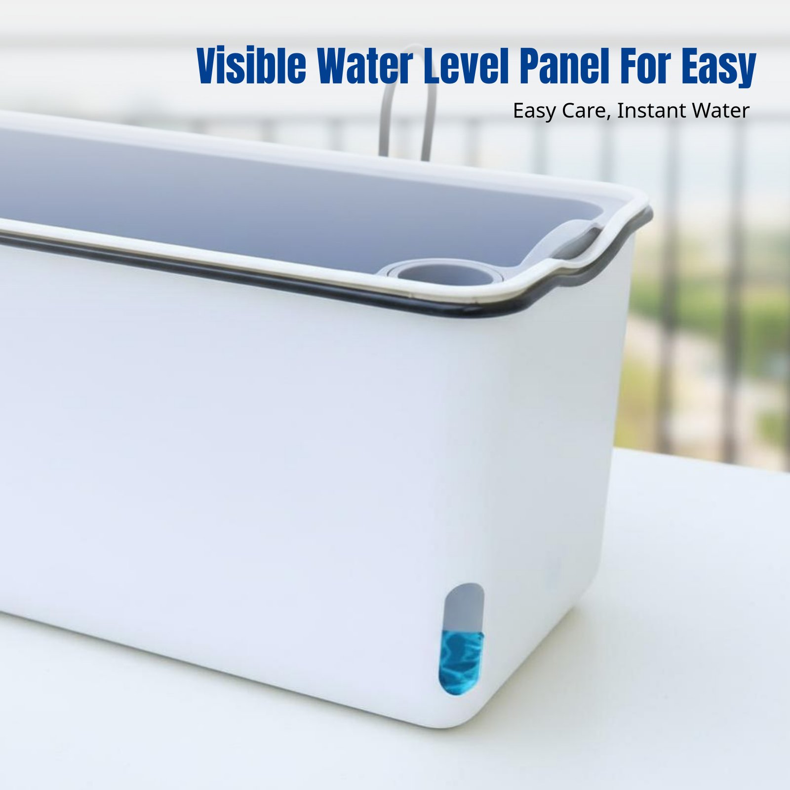 وعاء زهور معلق للشرفة مستطيل ا - مراجعة Self-Watering Planter وسعره