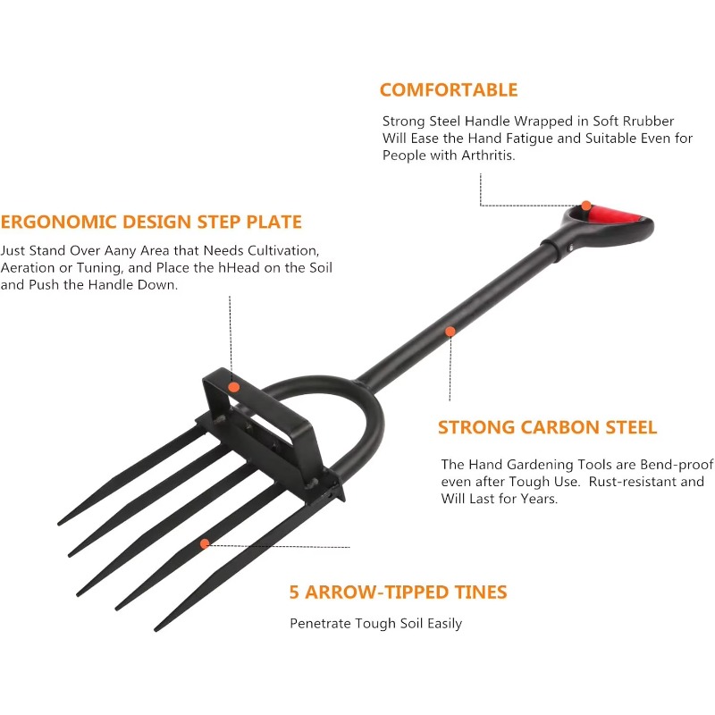شوكة حفر للحدائق شديدة التحمل  - مراجعة Spade Digging Fork وسعره