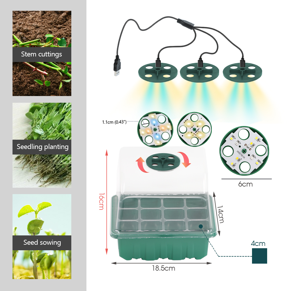 LED أواني الحضانة مع تنمو ضوء  - مراجعة Led Grow Light وسعره