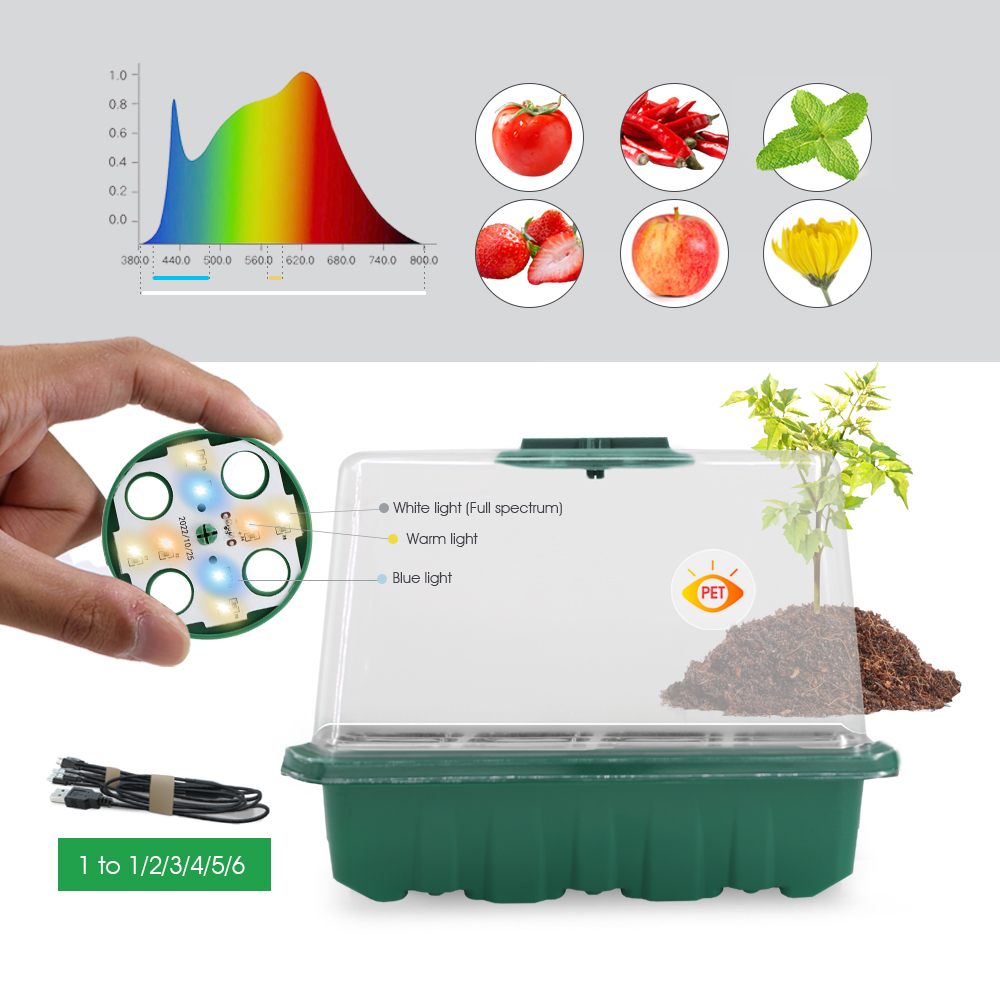 LED أواني الحضانة مع تنمو ضوء  - مراجعة Led Grow Light وسعره
