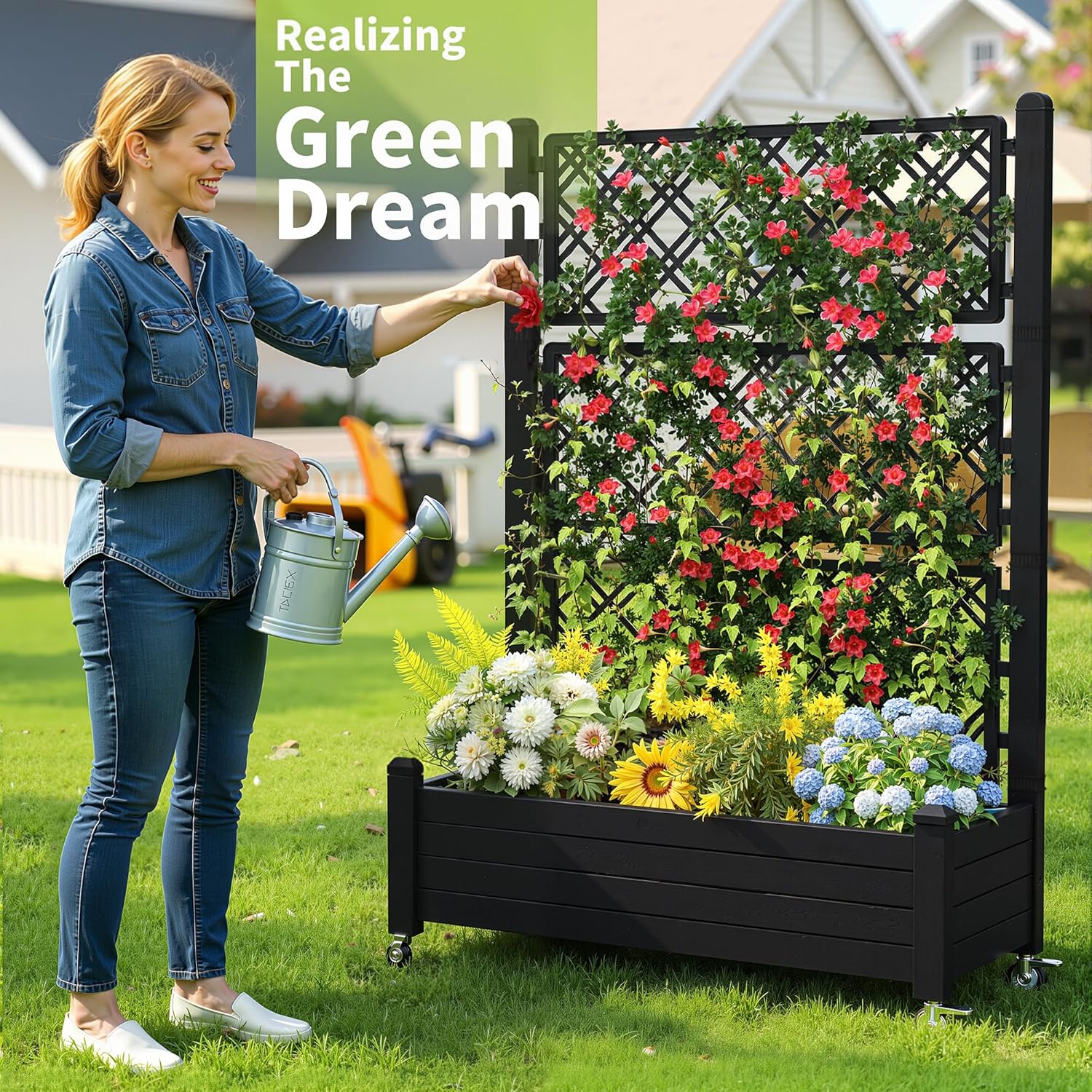 حوض زراعة مرتفع مع شبكة تهوية، - مراجعة Self-Watering Planter وسعره