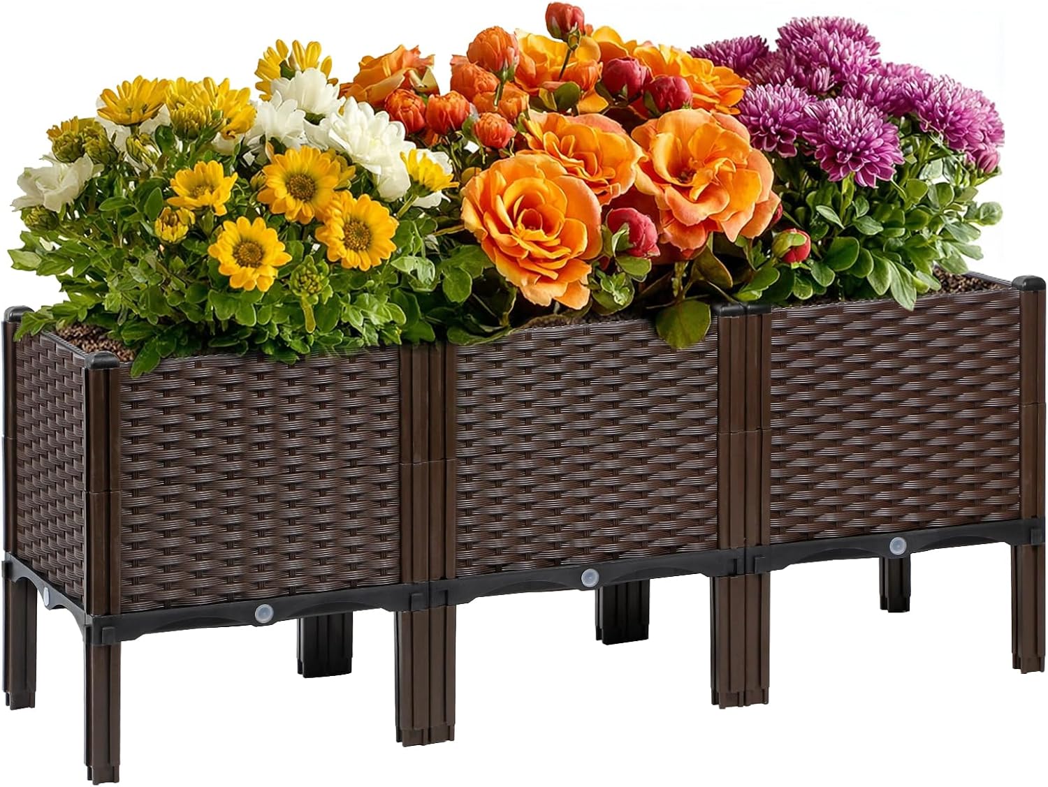 أحواض زراعة خارجية من الروطان، - مراجعة Self-Watering Planter وسعره